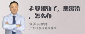 老婆出轨了，想离婚，怎么办