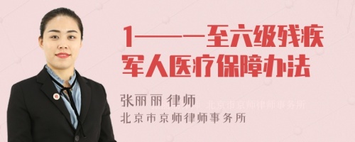 1——一至六级残疾军人医疗保障办法