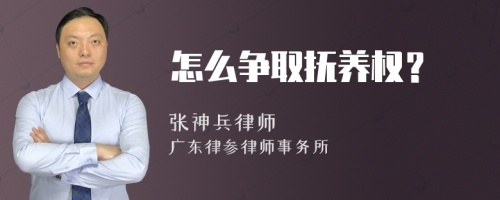 怎么争取抚养权？