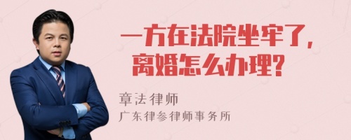 一方在法院坐牢了, 离婚怎么办理?