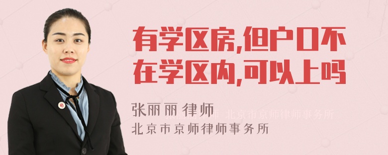 有学区房,但户口不在学区内,可以上吗