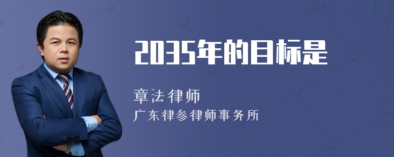 2035年的目标是