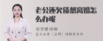 老公还欠债想离婚怎么办呢