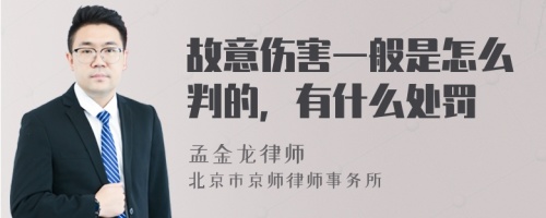 故意伤害一般是怎么判的，有什么处罚