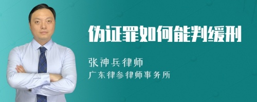 伪证罪如何能判缓刑