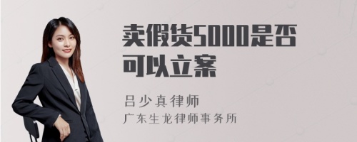 卖假货5000是否可以立案