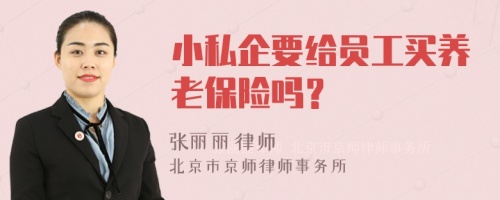 小私企要给员工买养老保险吗？