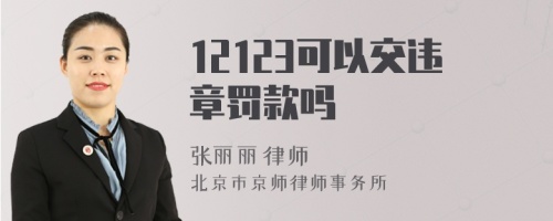 12123可以交违章罚款吗