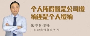 个人所得税是公司缴纳还是个人缴纳