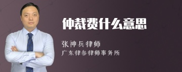 仲裁费什么意思