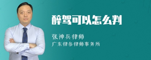 醉驾可以怎么判