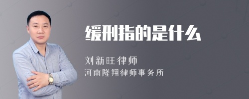 缓刑指的是什么