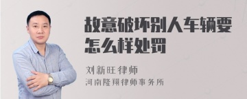 故意破坏别人车辆要怎么样处罚