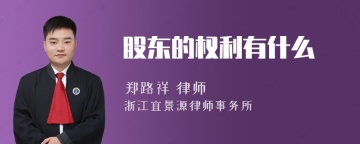 股东的权利有什么