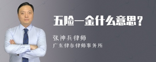 五险一金什么意思？