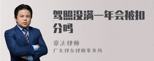 驾照没满一年会被扣分吗