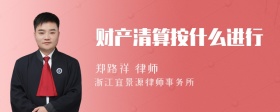 财产清算按什么进行