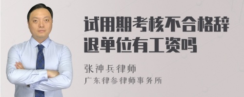 试用期考核不合格辞退单位有工资吗