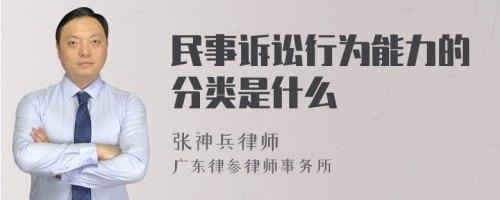 民事诉讼行为能力的分类是什么