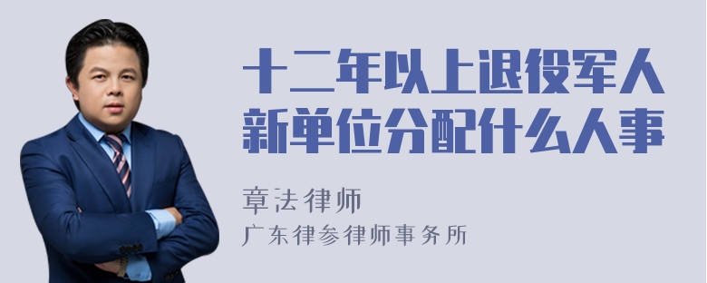 十二年以上退役军人新单位分配什么人事