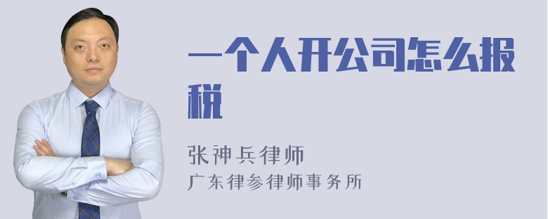 一个人开公司怎么报税