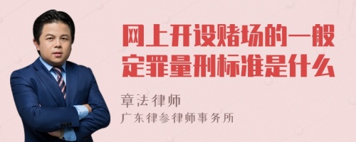 网上开设赌场的一般定罪量刑标准是什么