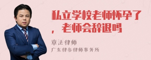 私立学校老师怀孕了，老师会辞退吗