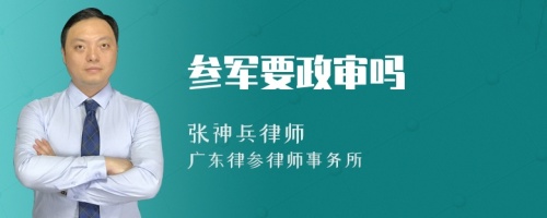 参军要政审吗