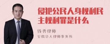 侵犯公民人身权利民主权利罪是什么