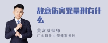 故意伤害罪量刑有什么