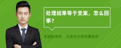 处理结果等于受案，怎么回事？