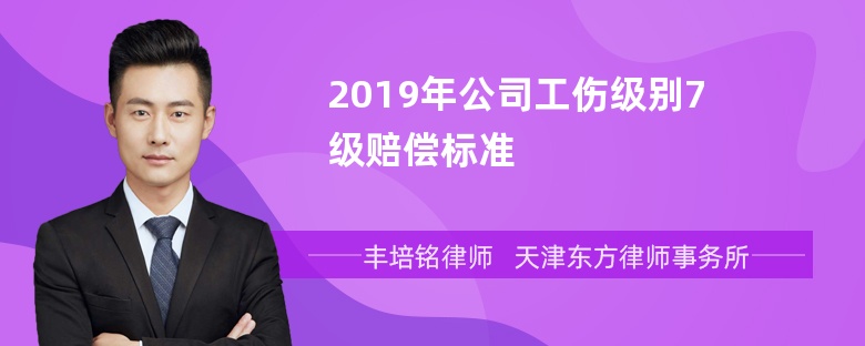 2019年公司工伤级别7级赔偿标准