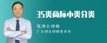 35类商标小类分类