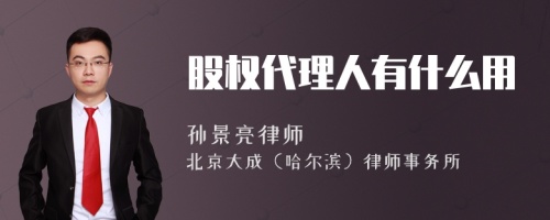 股权代理人有什么用