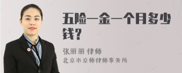 五险一金一个月多少钱？