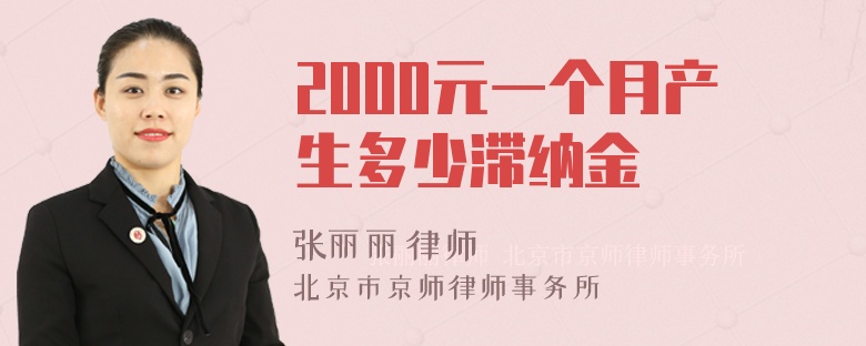 2000元一个月产生多少滞纳金