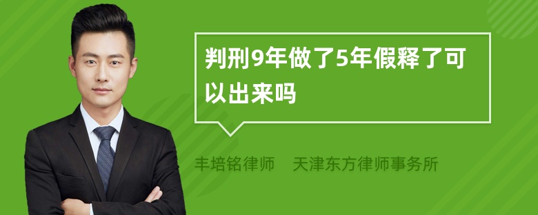 判刑9年做了5年假释了可以出来吗