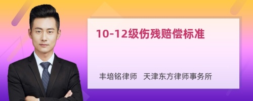 10-12级伤残赔偿标准