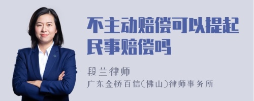 不主动赔偿可以提起民事赔偿吗