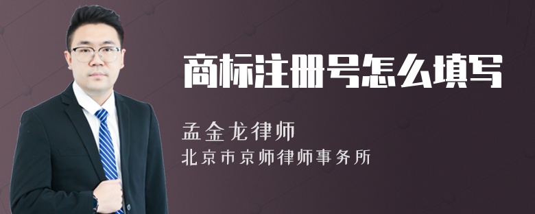 商标注册号怎么填写