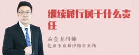 继续履行属于什么责任