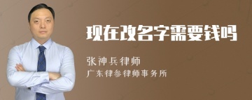 现在改名字需要钱吗