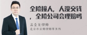 全险撞人，人没交钱，全险公司会理赔吗