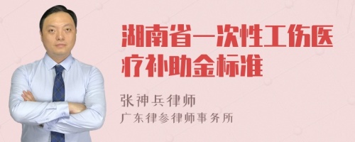 湖南省一次性工伤医疗补助金标准