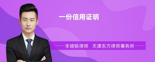 一份信用证明