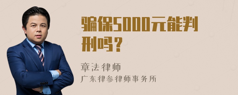 骗保5000元能判刑吗？