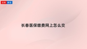 长春医保缴费网上怎么交