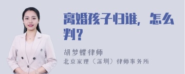 离婚孩子归谁，怎么判？