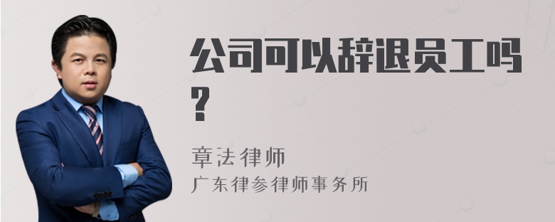 公司可以辞退员工吗?