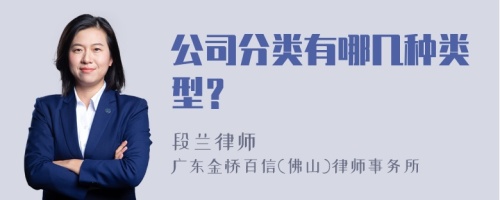 公司分类有哪几种类型？